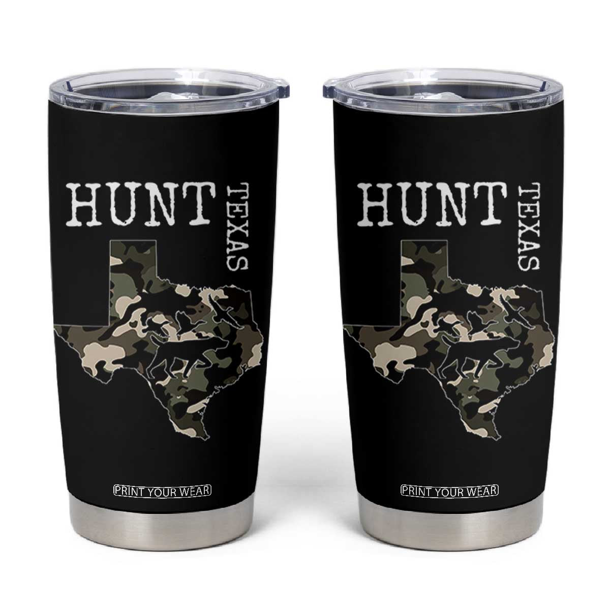 Texas Hunter Gift Tumbler Cup Labrador Retriever Duck Hunting Dog TS12 Black Print Your Wear