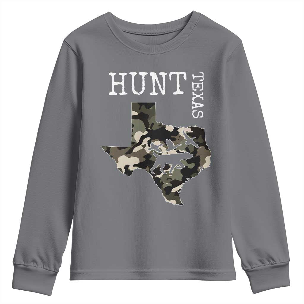 Texas Hunter Gift Youth Sweatshirt Labrador Retriever Duck Hunting Dog TS12 Charcoal Print Your Wear