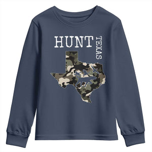 Texas Hunter Gift Youth Sweatshirt Labrador Retriever Duck Hunting Dog TS12 Navy Print Your Wear
