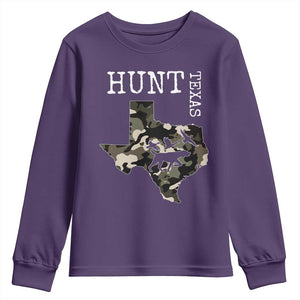 Texas Hunter Gift Youth Sweatshirt Labrador Retriever Duck Hunting Dog TS12 Purple Print Your Wear
