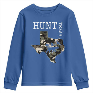 Texas Hunter Gift Youth Sweatshirt Labrador Retriever Duck Hunting Dog TS12 Royal Blue Print Your Wear