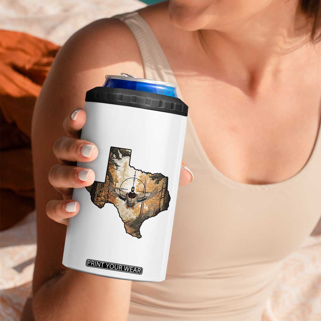 Funny Texas Duck Hunting Season 4 in 1 Can Cooler Tumbler Hunter Gift TS12 Print Your Wear