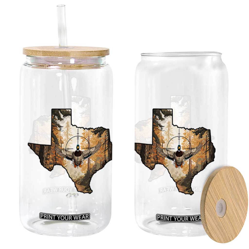 Funny Texas Duck Hunting Season Glass Can Hunter Gift TS12 Print Your Wear