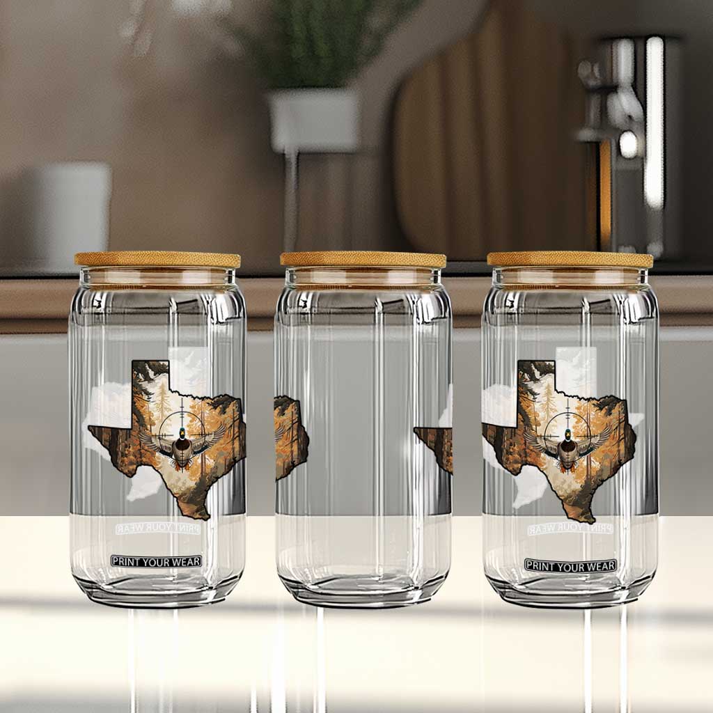 Funny Texas Duck Hunting Season Glass Can Hunter Gift TS12 Print Your Wear