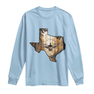 Funny Texas Duck Hunting Season Long Sleeve Shirt Hunter Gift TS12 Light Blue Print Your Wear