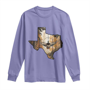 Funny Texas Duck Hunting Season Long Sleeve Shirt Hunter Gift TS12 Violet Print Your Wear