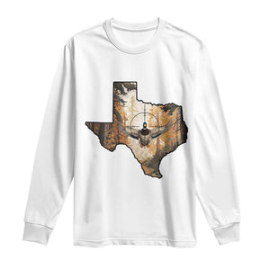 Funny Texas Duck Hunting Season Long Sleeve Shirt Hunter Gift TS12 White Print Your Wear