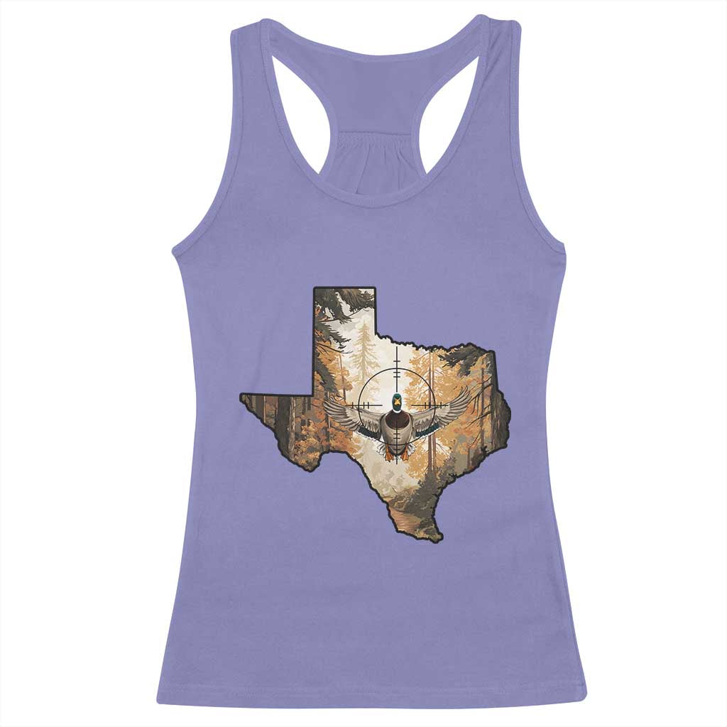 Funny Texas Duck Hunting Season Racerback Tank Top Hunter Gift TS12 Violet Print Your Wear