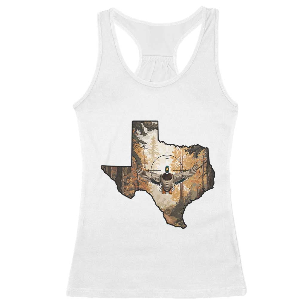 Funny Texas Duck Hunting Season Racerback Tank Top Hunter Gift TS12 White Print Your Wear