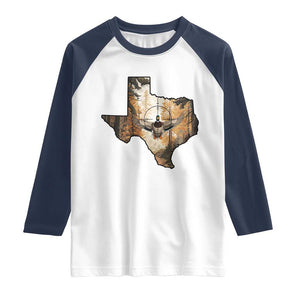 Funny Texas Duck Hunting Season Raglan Shirt Hunter Gift TS12 White Navy Print Your Wear