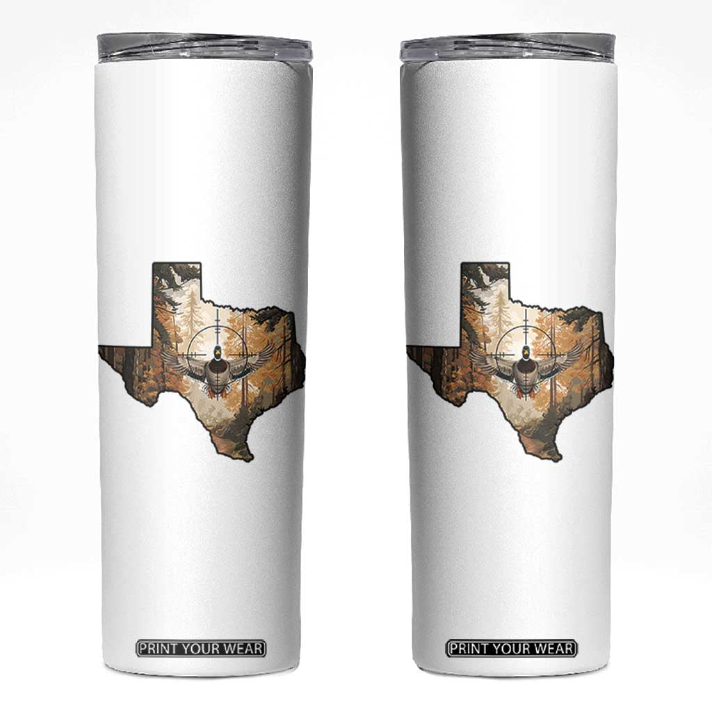 Funny Texas Duck Hunting Season Skinny Tumbler Hunter Gift TS12 White Print Your Wear