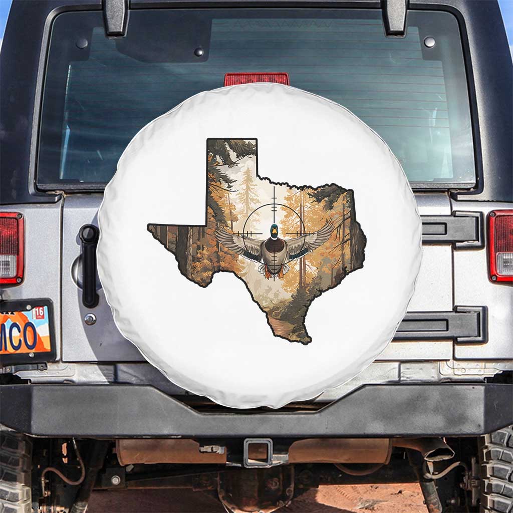 Funny Texas Duck Hunting Season Spare Tire Cover Hunter Gift TS12 No hole White Print Your Wear