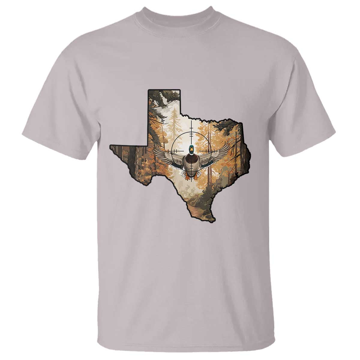 Funny Texas Duck Hunting Season T Shirt Hunter Gift TS12 Ice Gray Print Your Wear