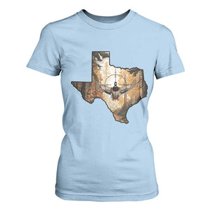 Funny Texas Duck Hunting Season T Shirt For Women Hunter Gift TS12 Light Blue Print Your Wear