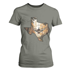 Funny Texas Duck Hunting Season T Shirt For Women Hunter Gift TS12 Military Green Print Your Wear