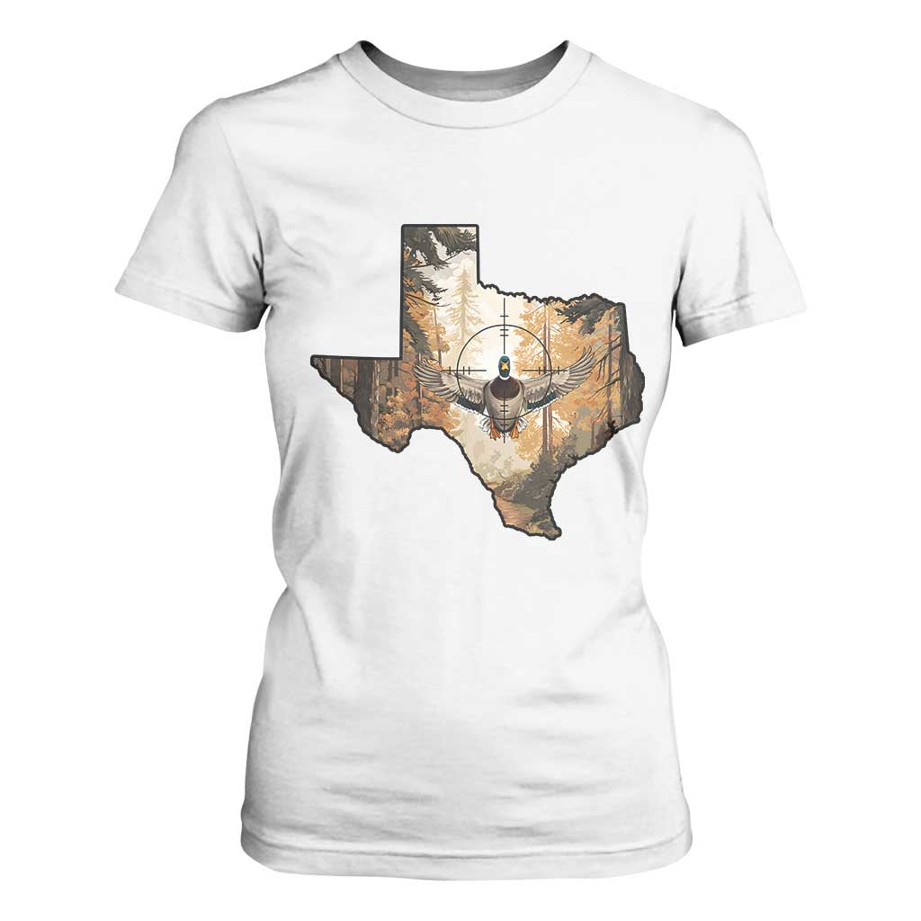 Funny Texas Duck Hunting Season T Shirt For Women Hunter Gift TS12 White Print Your Wear