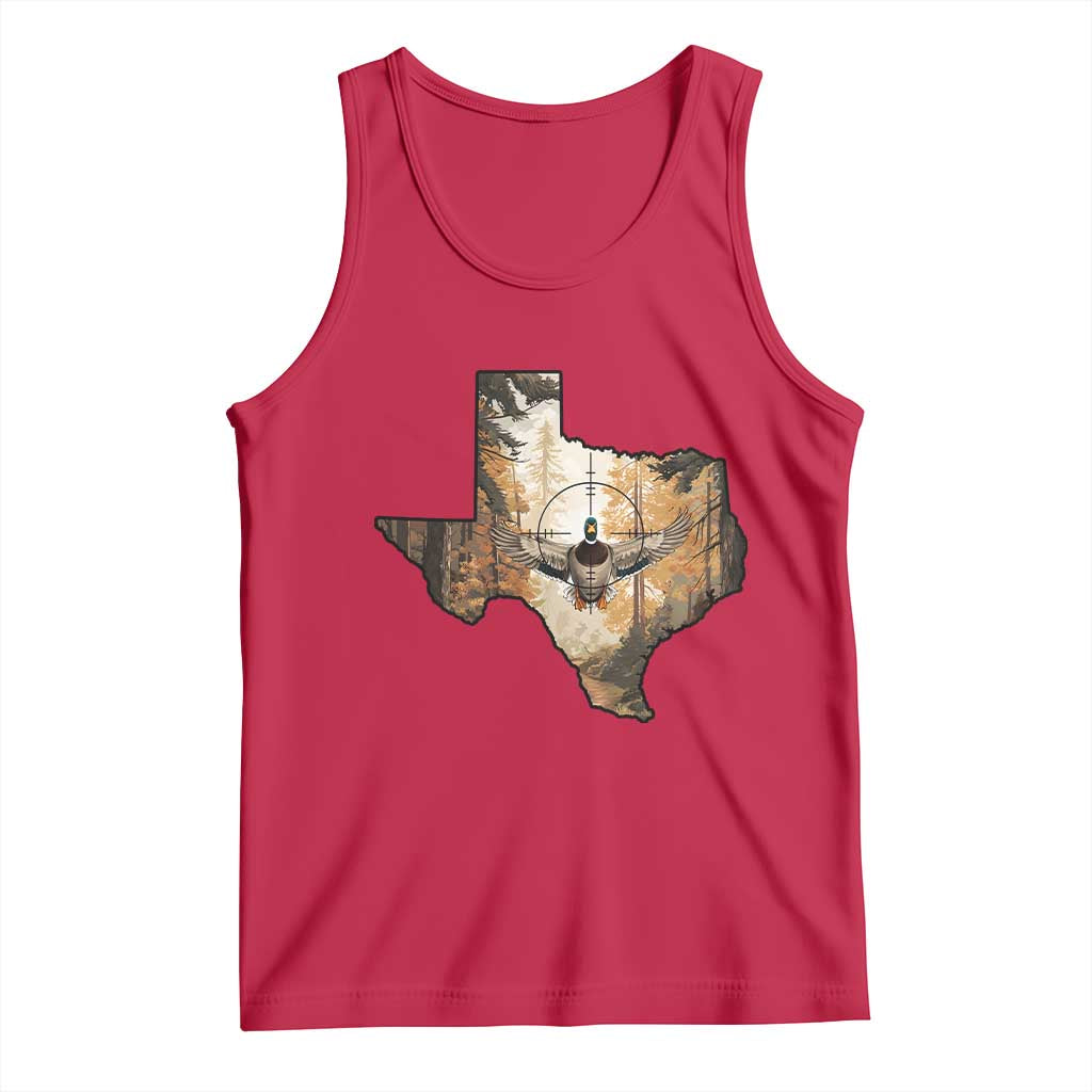 Funny Texas Duck Hunting Season Tank Top Hunter Gift TS12 Red Print Your Wear