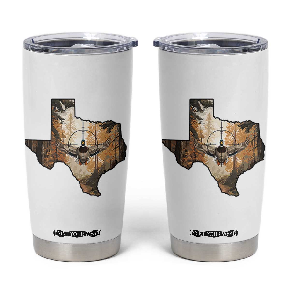 Funny Texas Duck Hunting Season Tumbler Cup Hunter Gift TS12 White Print Your Wear