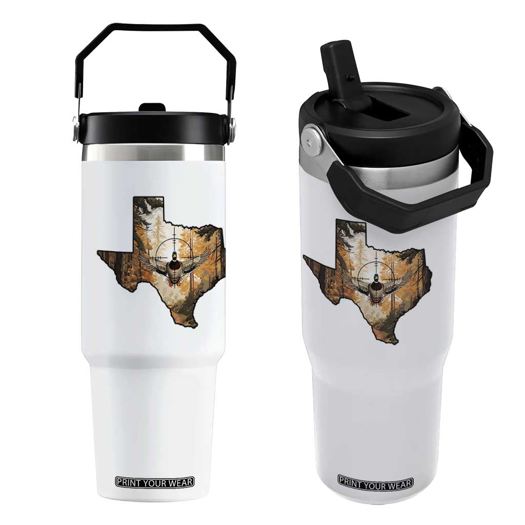 Funny Texas Duck Hunting Season Flip Straw Tumbler Hunter Gift TS12 One Size: 30 oz White Print Your Wear