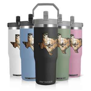 Funny Texas Duck Hunting Season Flip Straw Tumbler Hunter Gift TS12 Print Your Wear
