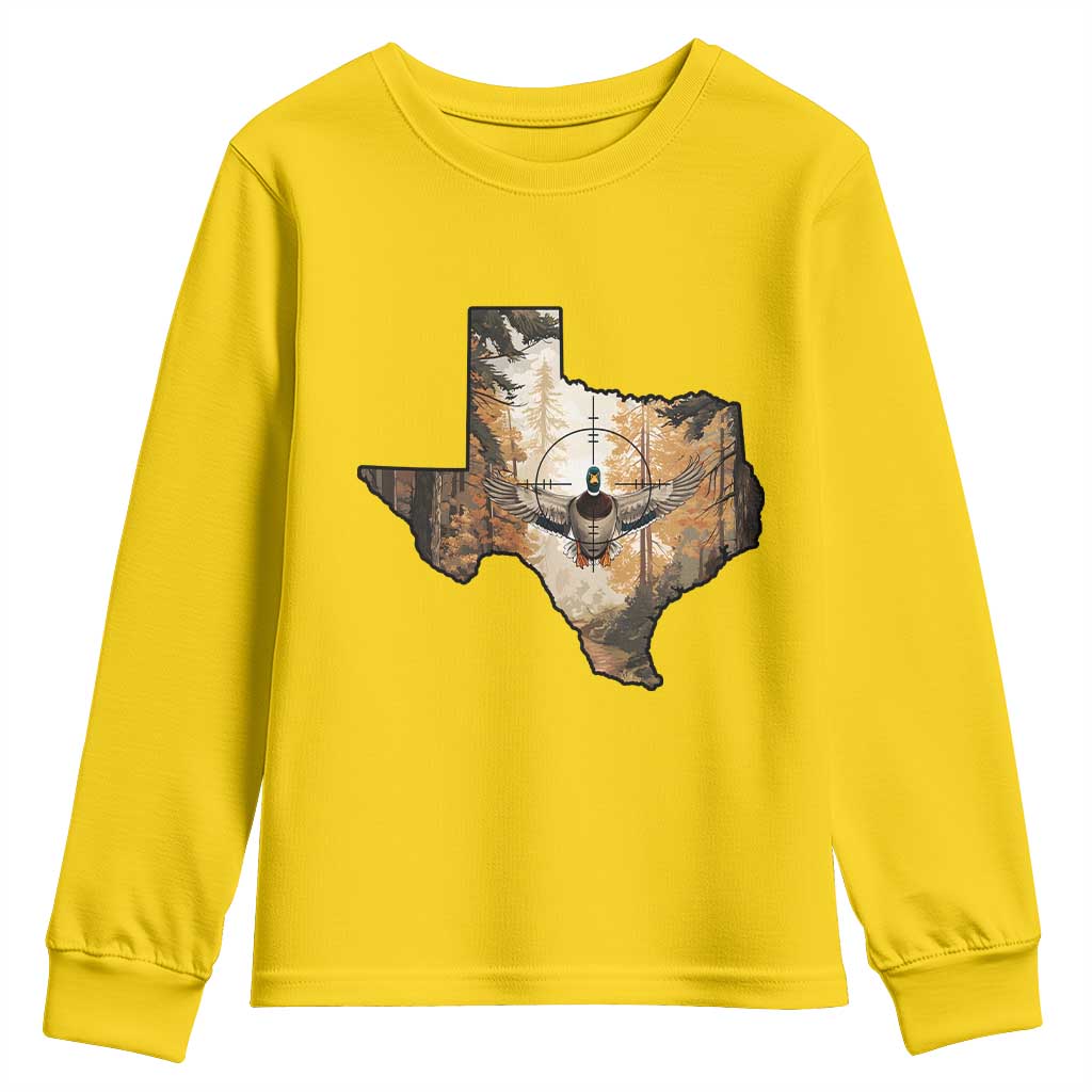 Funny Texas Duck Hunting Season Youth Sweatshirt Hunter Gift TS12 Daisy Print Your Wear