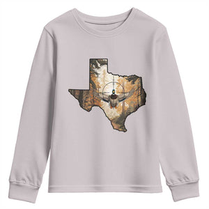Funny Texas Duck Hunting Season Youth Sweatshirt Hunter Gift TS12 Ice Gray Print Your Wear