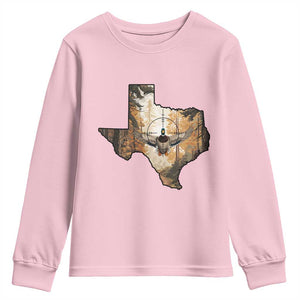 Funny Texas Duck Hunting Season Youth Sweatshirt Hunter Gift TS12 Light Pink Print Your Wear