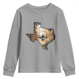 Funny Texas Duck Hunting Season Youth Sweatshirt Hunter Gift TS12 Sport Gray Print Your Wear