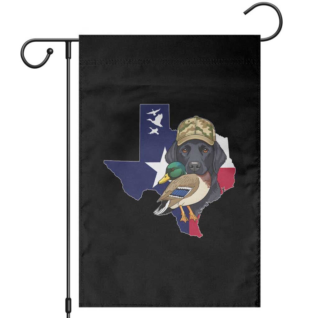 Funny Texas Duck Hunting Season Garden Flag Black Labrador Hunter Gift TS12 Black Print Your Wear