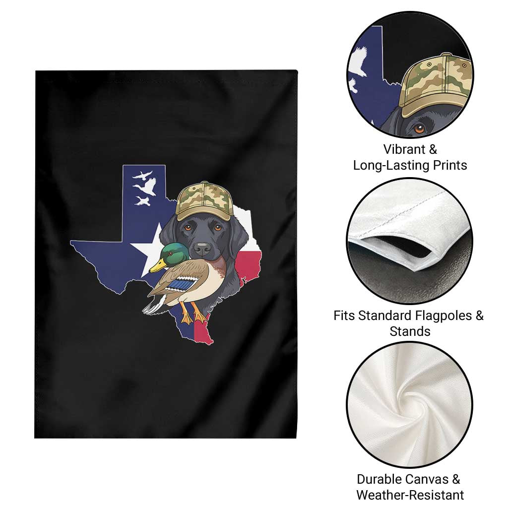 Funny Texas Duck Hunting Season Garden Flag Black Labrador Hunter Gift TS12 Print Your Wear