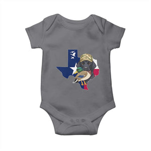 Funny Texas Duck Hunting Season Baby Onesie Black Labrador Hunter Gift TS12 Charcoal Print Your Wear