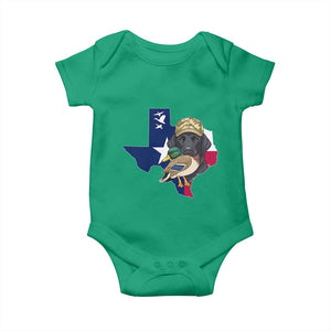 Funny Texas Duck Hunting Season Baby Onesie Black Labrador Hunter Gift TS12 Irish Green Print Your Wear