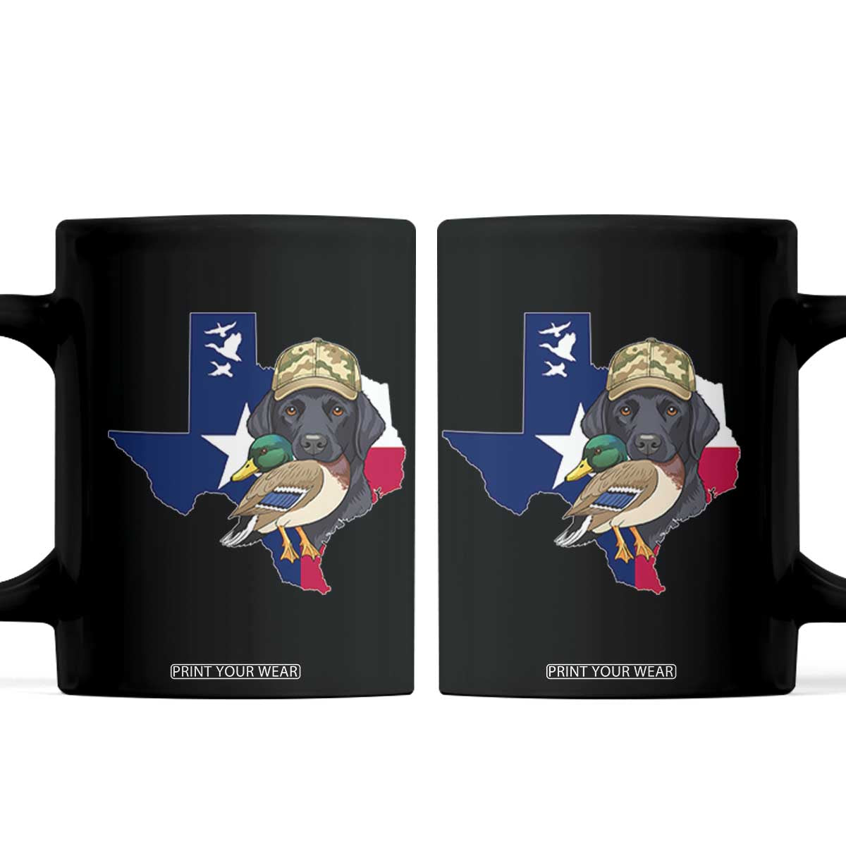 Funny Texas Duck Hunting Season Coffee Mug Black Labrador Hunter Gift TS12 Black Print Your Wear