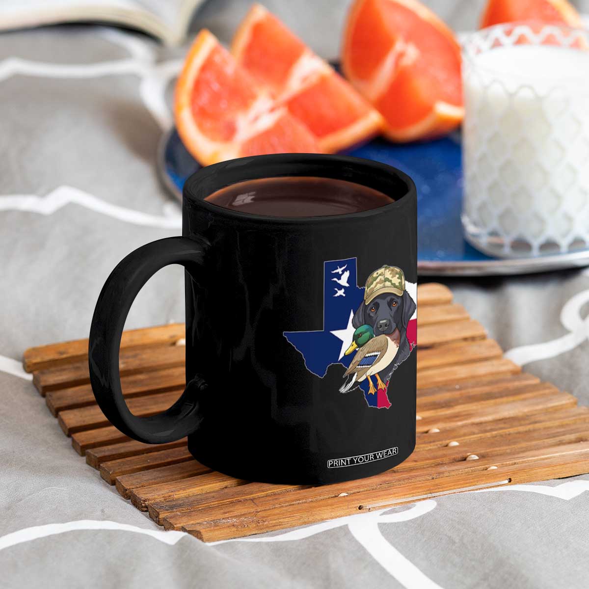Funny Texas Duck Hunting Season Coffee Mug Black Labrador Hunter Gift TS12 Print Your Wear