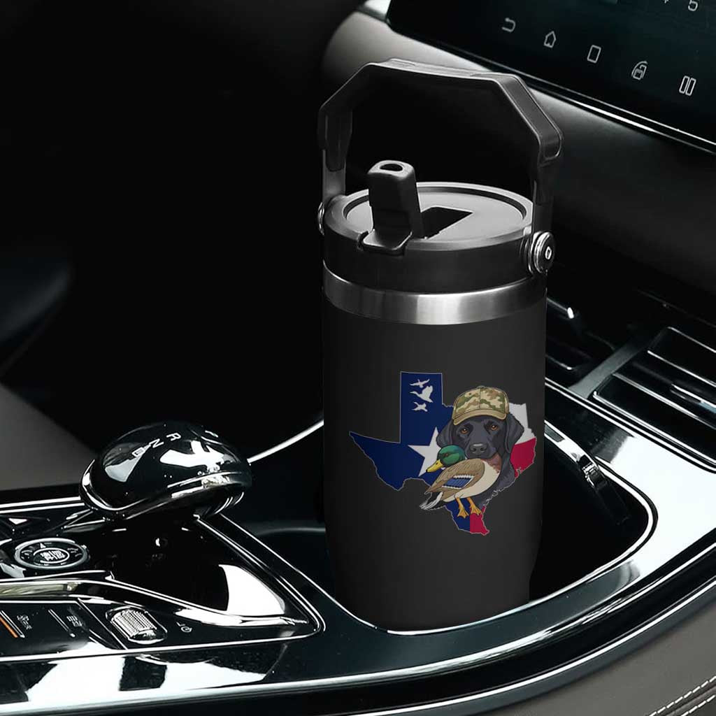 Funny Texas Duck Hunting Season Flip Straw Tumbler Black Labrador Hunter Gift TS12 Print Your Wear