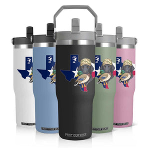 Funny Texas Duck Hunting Season Flip Straw Tumbler Black Labrador Hunter Gift TS12 Print Your Wear