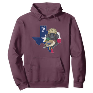 Funny Texas Duck Hunting Season Hoodie Black Labrador Hunter Gift TS12 Maroon Print Your Wear