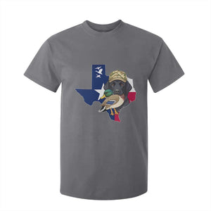 Funny Texas Duck Hunting Season T Shirt For Kid Black Labrador Hunter Gift TS12 Charcoal Print Your Wear