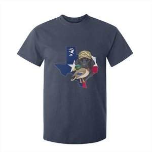 Funny Texas Duck Hunting Season T Shirt For Kid Black Labrador Hunter Gift TS12 Navy Print Your Wear