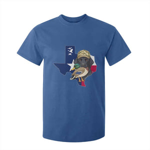Funny Texas Duck Hunting Season T Shirt For Kid Black Labrador Hunter Gift TS12 Royal Blue Print Your Wear