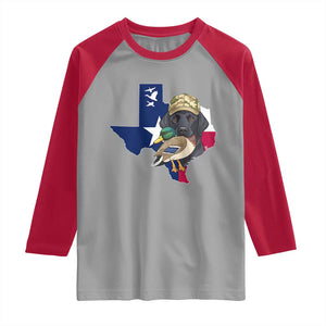Funny Texas Duck Hunting Season Raglan Shirt Black Labrador Hunter Gift TS12 Sport Gray Red Print Your Wear
