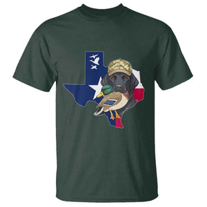 Funny Texas Duck Hunting Season T Shirt Black Labrador Hunter Gift TS12 Dark Forest Green Print Your Wear