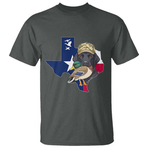 Funny Texas Duck Hunting Season T Shirt Black Labrador Hunter Gift TS12 Dark Heather Print Your Wear