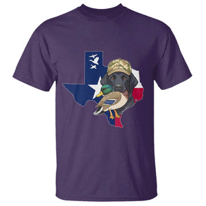 Funny Texas Duck Hunting Season T Shirt Black Labrador Hunter Gift TS12 Purple Print Your Wear