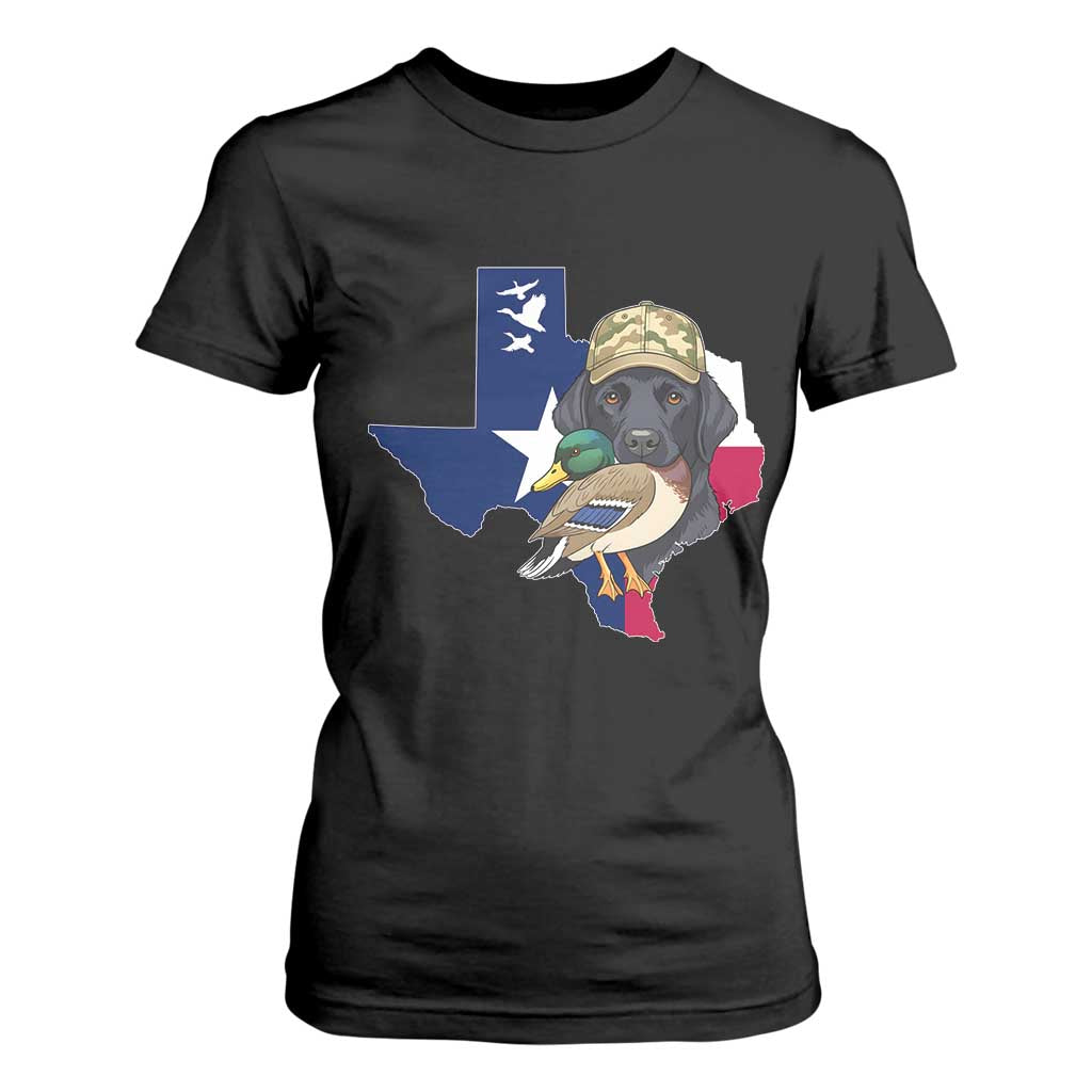 Funny Texas Duck Hunting Season T Shirt For Women Black Labrador Hunter Gift TS12 Black Print Your Wear
