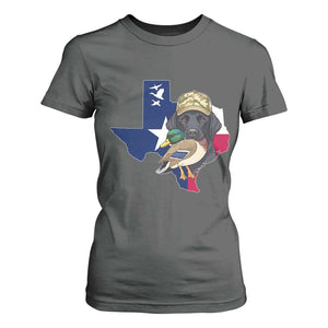 Funny Texas Duck Hunting Season T Shirt For Women Black Labrador Hunter Gift TS12 Dark Heather Print Your Wear