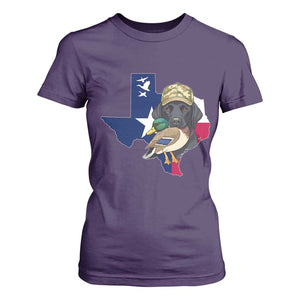 Funny Texas Duck Hunting Season T Shirt For Women Black Labrador Hunter Gift TS12 Purple Print Your Wear
