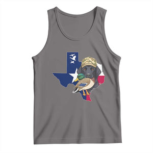 Funny Texas Duck Hunting Season Tank Top Black Labrador Hunter Gift TS12 Deep Heather Print Your Wear