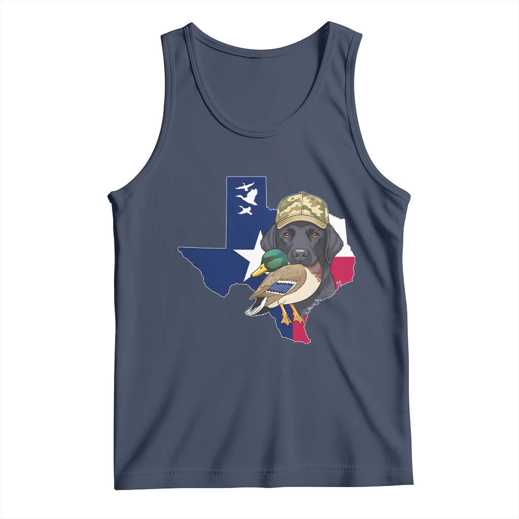 Funny Texas Duck Hunting Season Tank Top Black Labrador Hunter Gift TS12 Navy Print Your Wear