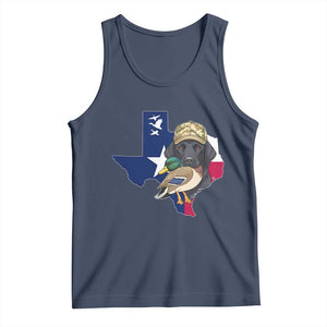 Funny Texas Duck Hunting Season Tank Top Black Labrador Hunter Gift TS12 Navy Print Your Wear